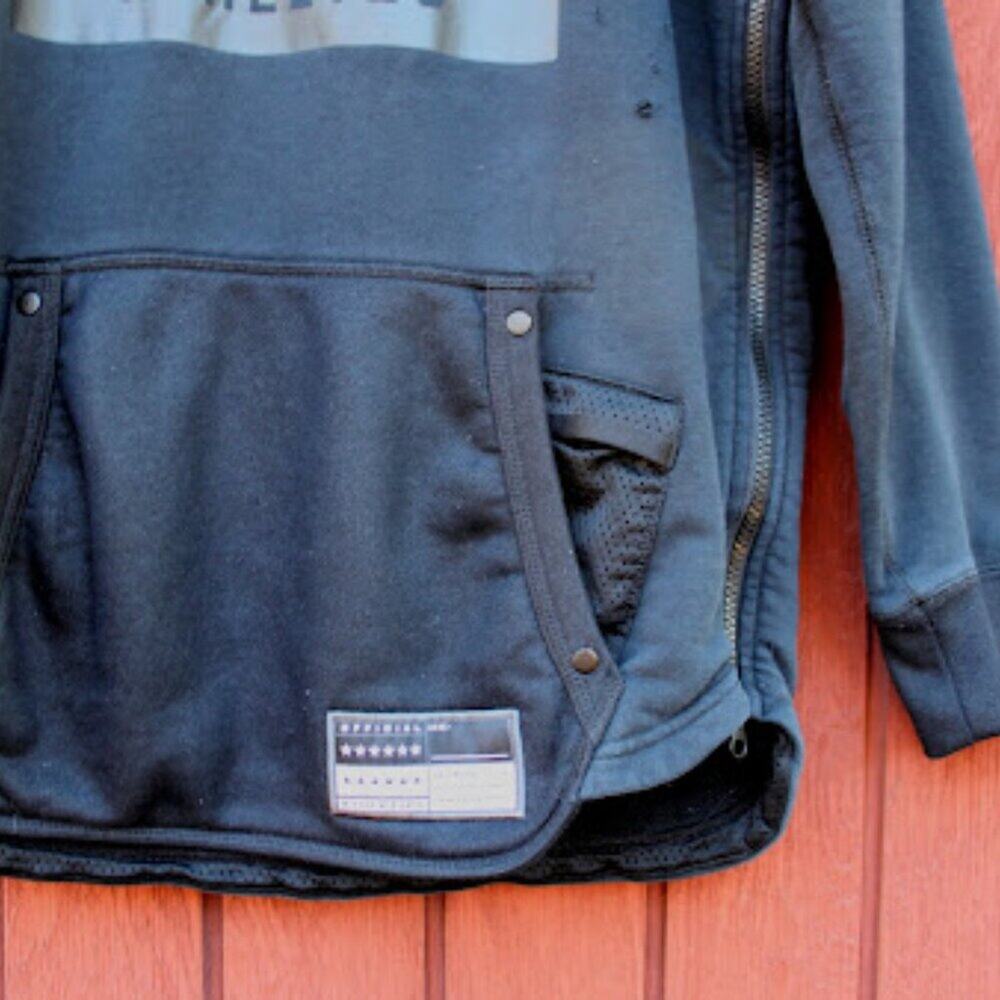 NIKE AIR | Black Unisex Hoodie Pullover Slim Fit Sweatshirt Side Zip Athletic S - Picture 6 of 14